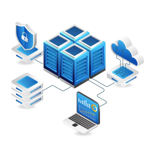 flat-isometric-3d-illustration-cloud-server-network-security-analysis-concept_18660-4470